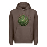 Coffee arizona fishhook cactus Premium Hoodie - LillyAllenDesigns