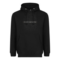 Black ı'm not complicated Heavyweight Hoodie - artisFamous