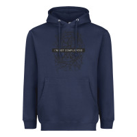 Navy ı'm not complicated Heavyweight Hoodie - artisFamous