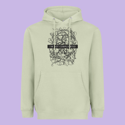 ı'm Not Complicated Heavyweight Hoodie Designed By Artisfamous