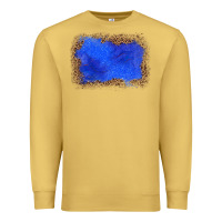 Antique Gold gemstone blue leopard background Premium Sweatshirt - JahusDesignShop