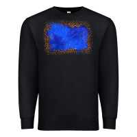 Black gemstone blue leopard background Premium Sweatshirt - JahusDesignShop