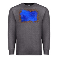 Charcoal Heather gemstone blue leopard background Premium Sweatshirt - JahusDesignShop