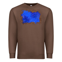 Chestnut gemstone blue leopard background Premium Sweatshirt - JahusDesignShop