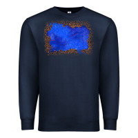 Navy gemstone blue leopard background Premium Sweatshirt - JahusDesignShop