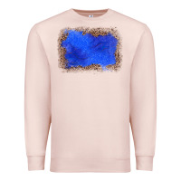 Pale Pink gemstone blue leopard background Premium Sweatshirt - JahusDesignShop
