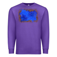 Purple gemstone blue leopard background Premium Sweatshirt - JahusDesignShop