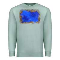 Seafoam gemstone blue leopard background Premium Sweatshirt - JahusDesignShop