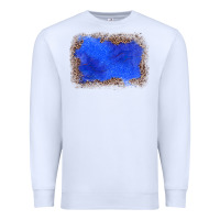 White gemstone blue leopard background Premium Sweatshirt - JahusDesignShop