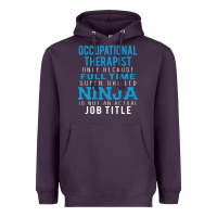 Plum occupational therapist because ninja is not a job title Heavyweight Hoodie - DesigneFamous