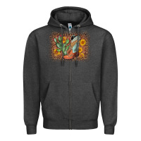 Charcoal Heather cowboy boots cactus leopard Zipper Hoodie - AdoDesignShop