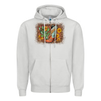 Dove Grey cowboy boots cactus leopard Zipper Hoodie - AdoDesignShop