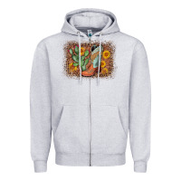 Heather Grey cowboy boots cactus leopard Zipper Hoodie - AdoDesignShop