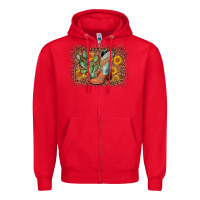 Red cowboy boots cactus leopard Zipper Hoodie - AdoDesignShop