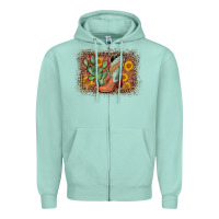 Seafoam cowboy boots cactus leopard Zipper Hoodie - AdoDesignShop