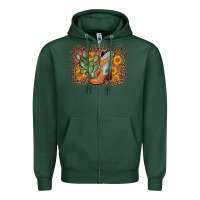 Sports Green cowboy boots cactus leopard Zipper Hoodie - AdoDesignShop