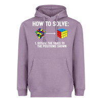 Lavender youth rubiks cube rotate the sides to the position shown cube Heavyweight Hoodie - DesigneFamous