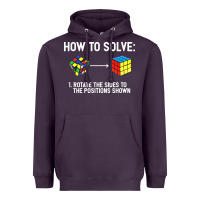 Plum youth rubiks cube rotate the sides to the position shown cube Heavyweight Hoodie - DesigneFamous