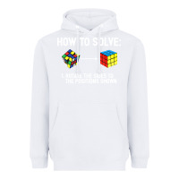 White youth rubiks cube rotate the sides to the position shown cube Heavyweight Hoodie - DesigneFamous