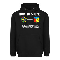 Black youth rubiks cube rotate the sides to the position shown cube Heavyweight Hoodie - DesigneFamous