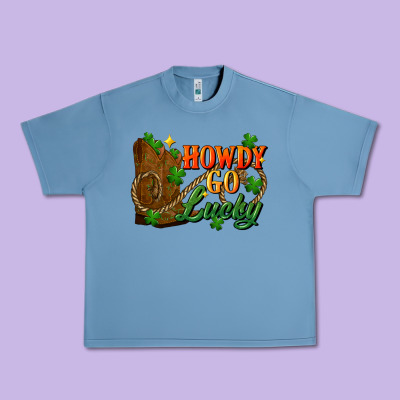 Howdy Go Lucky St. Patricks Day Urban Heavy Tee Designed By Fadigitalartstudio