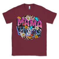 Burgundy Mama vibes Mother's Day Classic Tee - CowGirlArtShop