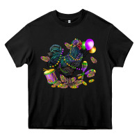 Black mardi gras chicken Heavy Core Tee - CowGirlArtShop