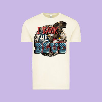 I Back The Blue Vintage Tee Designed By Fadigitalartstudio