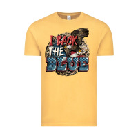 Vintage Mustard I back the blue Vintage Tee - FaDigitalArtStudio