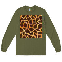 Army Green giraffe seamless pattern Long Sleeve Tee - BundleAndBundleShop