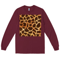 Burgundy giraffe seamless pattern Long Sleeve Tee - BundleAndBundleShop