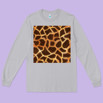 Giraffe Seamless Pattern Long Sleeve Tee Designed By Bundleandbundleshop