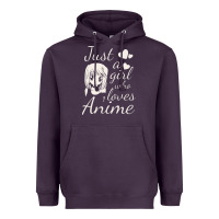 Plum just a girl who loves anime Heavyweight Hoodie - DesigneFamous