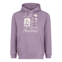 Lavender just a girl who loves anime Heavyweight Hoodie - DesigneFamous