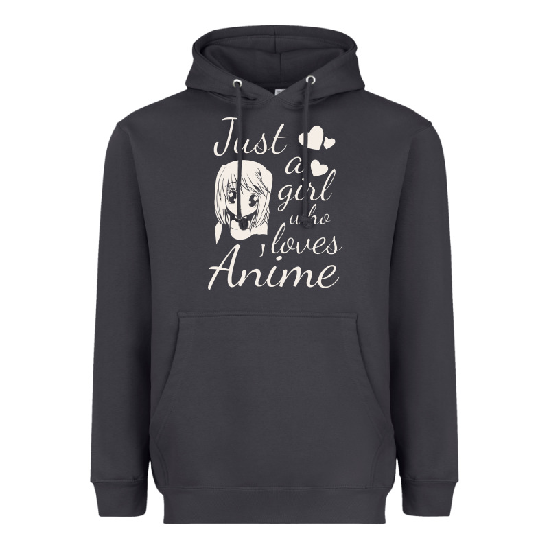 Just A Girl Who Loves Anime Heavyweight Hoodie by DesigneFamous | Teevron