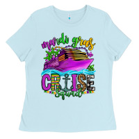 Baby Blue mardi gras cruise squad Ladies Tee - OliviaCreatesArt