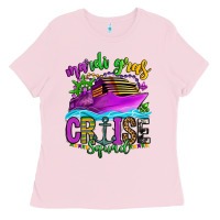 Bubblegum Pink mardi gras cruise squad Ladies Tee - OliviaCreatesArt