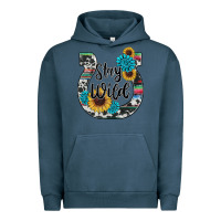 Pigment Midnight Navy western stay wild horsesho Urban Hoodie - RanaPortraitStore