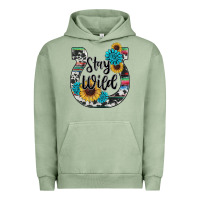 Pigment Oil Green western stay wild horsesho Urban Hoodie - RanaPortraitStore