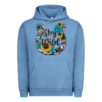 Pigment Pebble Blue western stay wild horsesho Urban Hoodie - RanaPortraitStore