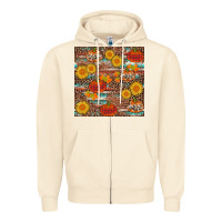 Sandshell pumpkin plaid sunflower seamless Zipper Hoodie - AdoDesignShop