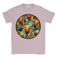 Lilac Highland Cow Pattern Classic Tee - Jasminsmagicworld