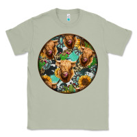 Matcha Highland Cow Pattern Classic Tee - Jasminsmagicworld