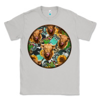 Moon Dust Highland Cow Pattern Classic Tee - Jasminsmagicworld