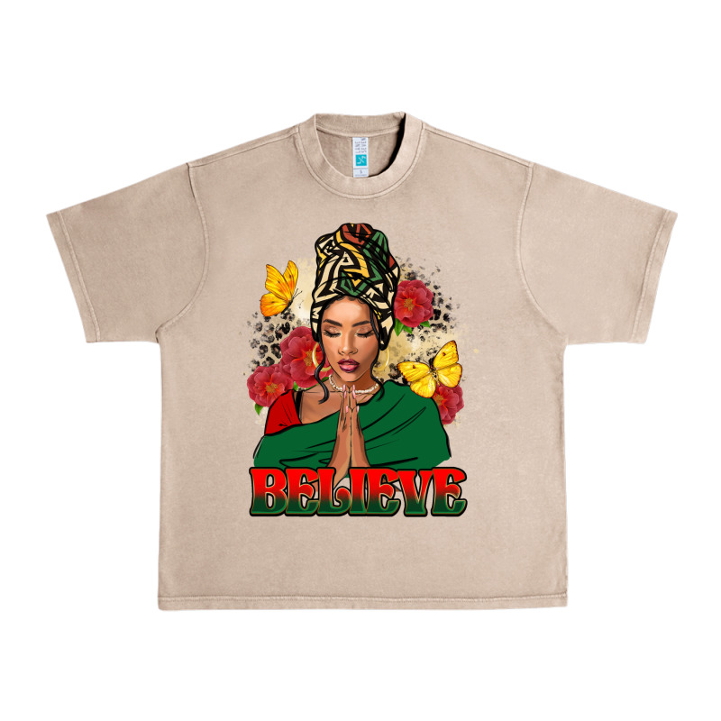 Believe Black Woman Urban Heavy Tee by FaDigitalArtStudio | Teevron