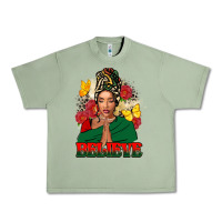 Oil Green believe black woman Urban Heavy Tee - FaDigitalArtStudio