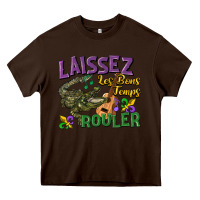 Chocolate Brown laissez les bons temps rouler Heavy Core Tee - CowGirlArtShop