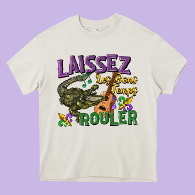 Laissez Les Bons Temps Rouler Heavy Core Tee Designed By Cowgirlartshop