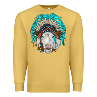 Antique Gold simmental indian headdress Premium Sweatshirt - JahusDesignShop