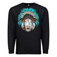 Black simmental indian headdress Premium Sweatshirt - JahusDesignShop